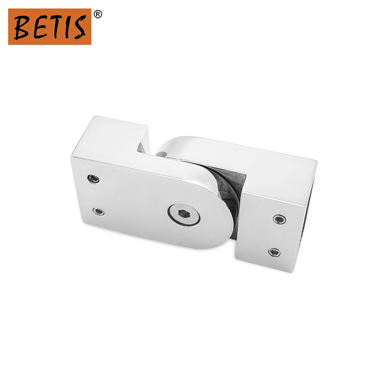 OEM 304 Stainless Steel Frameless Tempered Glass Door Hardware Square Tube Connector Shower Support Bar Holder Bathroom Hardware