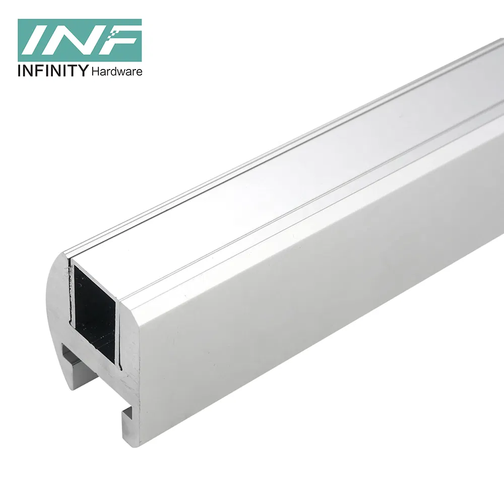 China Factory Direct Sale Supplying Brass Shower Hardware Aluminium Sliding Track Galvanized Sliding Door Track Roller Sliding Glass Door Rails
