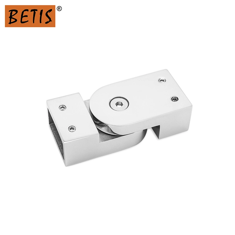 OEM 304 Stainless Steel Frameless Tempered Glass Door Hardware Square Tube Connector Shower Support Bar Holder Bathroom Hardware