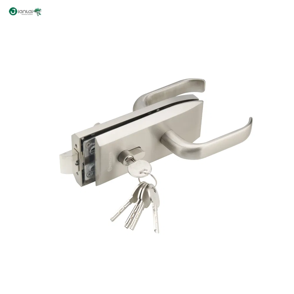 Office Glass Partition Hardware Stainless Steel Anti-Theft Glass Door Cylinder Lock