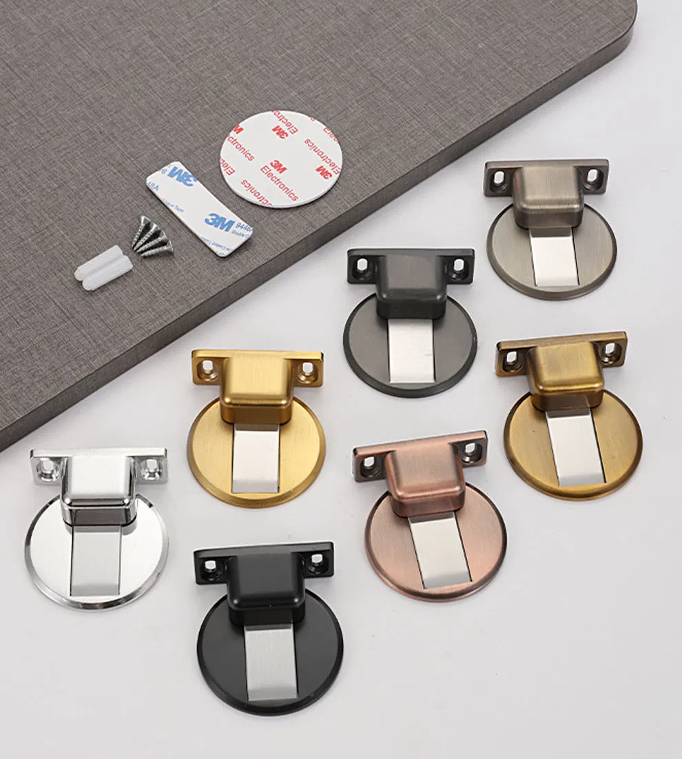Stainless Steel Magnetic Door Stopper Hidden Toilet Glass Door Stop Holder Furniture Hardware