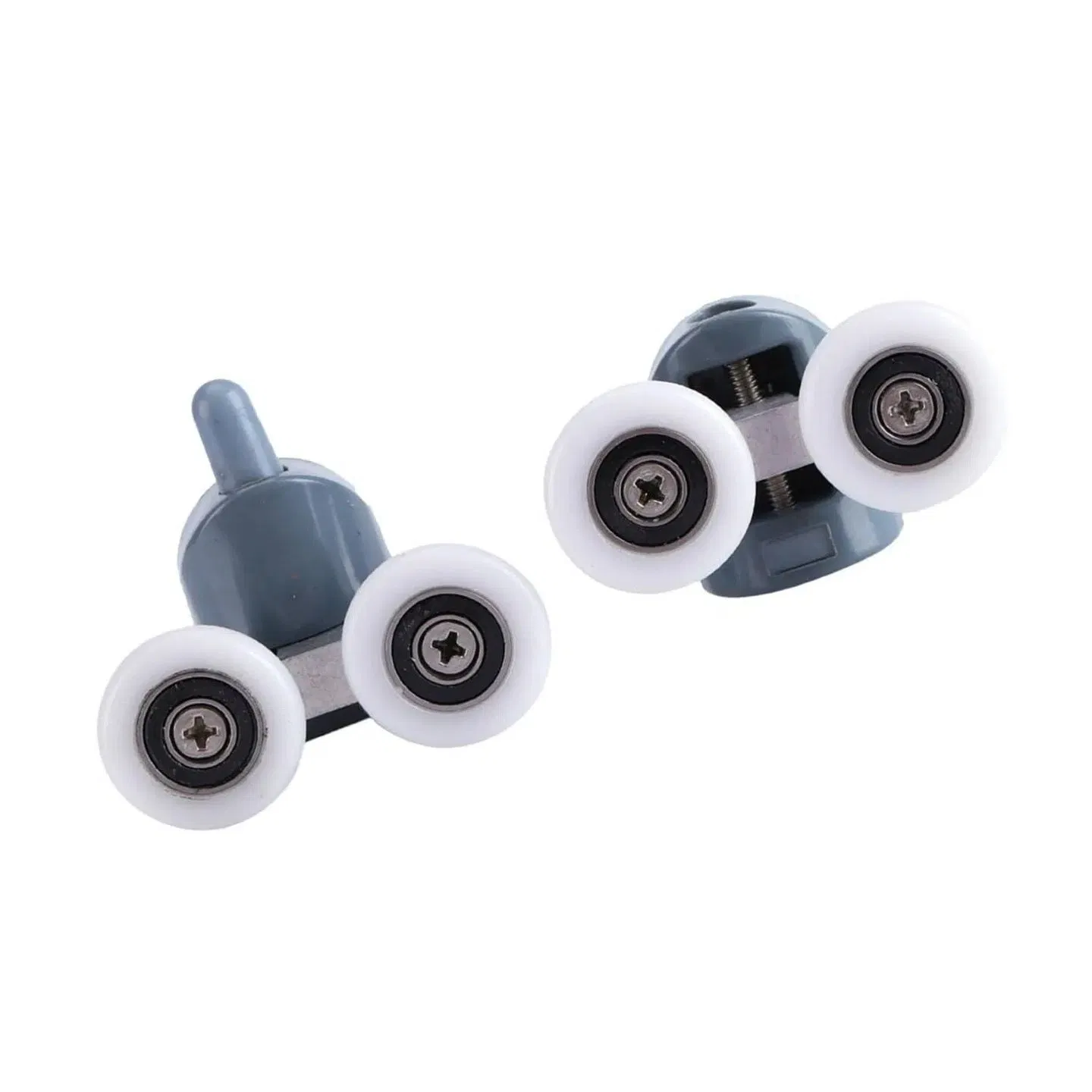 Adjustable Double Wheel Sliding Bathroom Door Roller - Brass Shower Pulley