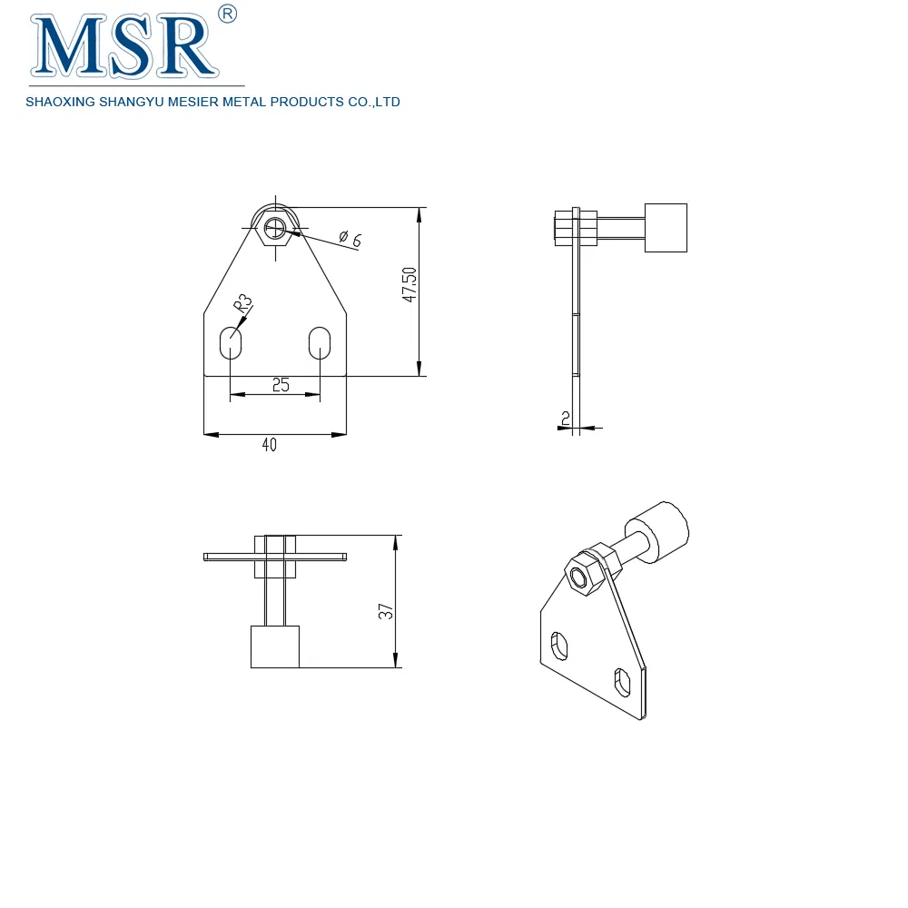 Aluminium Profile 25 40 Series Adsorption Capacity Steel Magnetic Catch M6