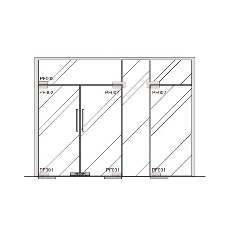 Stainless Steel Casting Clamp Bottom Patch Fitting Set Glass Door Fitting