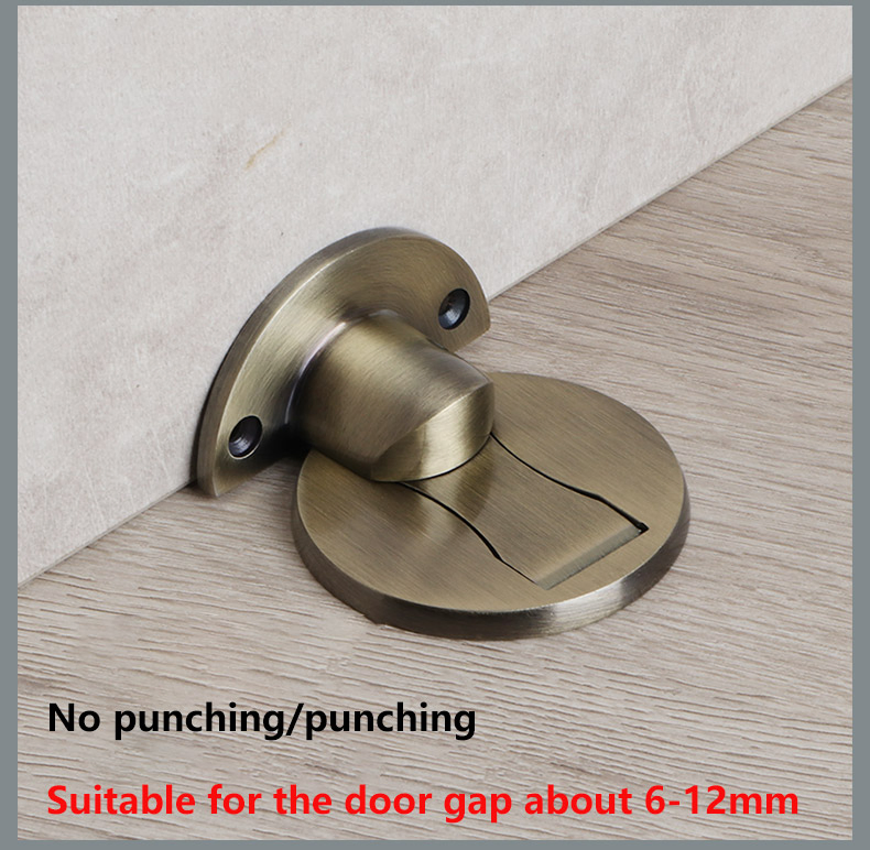No Hole Drilling Stainless Steel Door Stop Magnetic Door Catch
