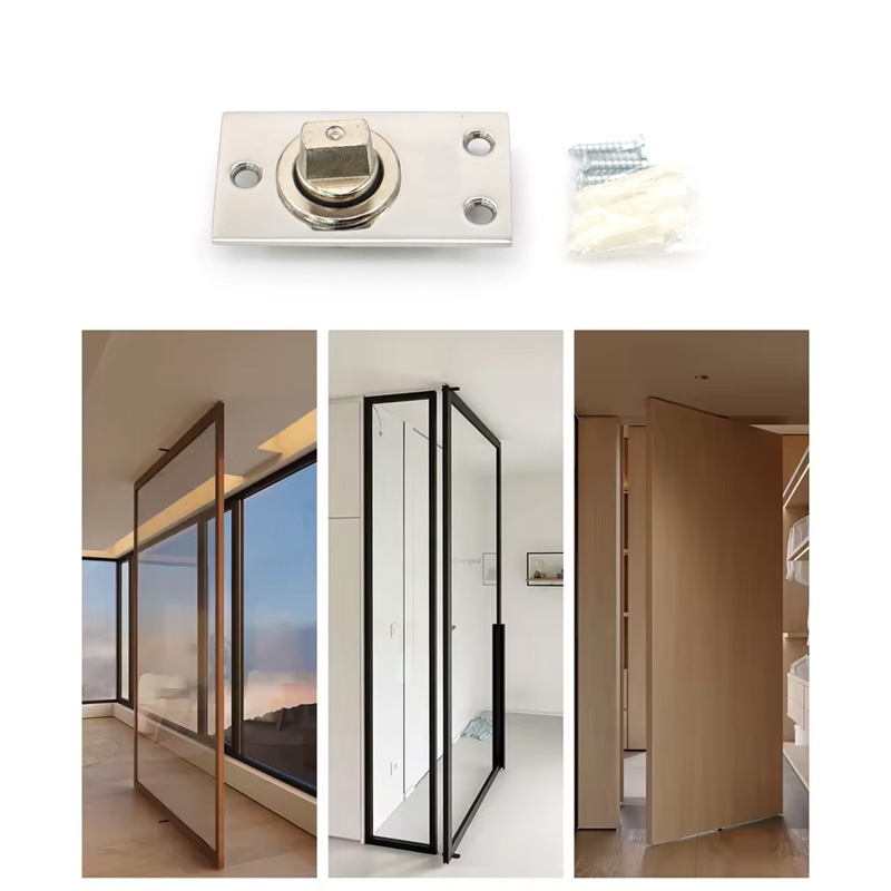 Small Floor Mounted Free Swinging Pivot Stainless Steel Frameless Glass Swing Door Spring Pivot