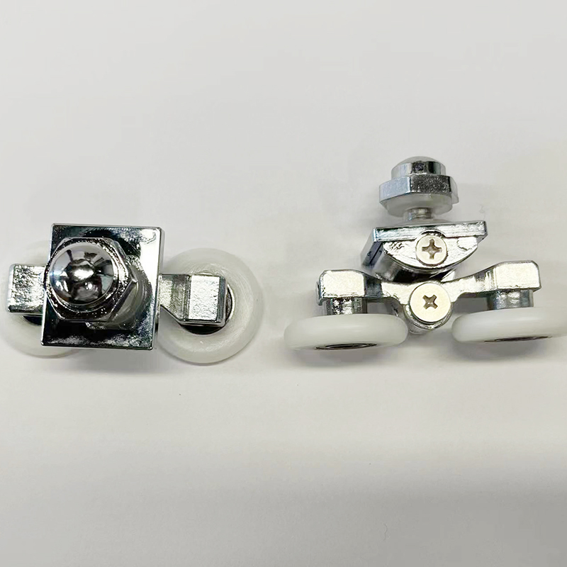 Shower Door 7/8" Diameter Ball Bearing Double Roller Assembly for Shower Doors