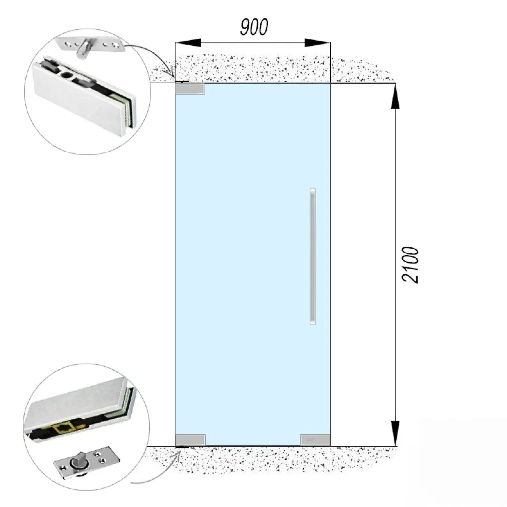 Glass Door Bottom Pivot