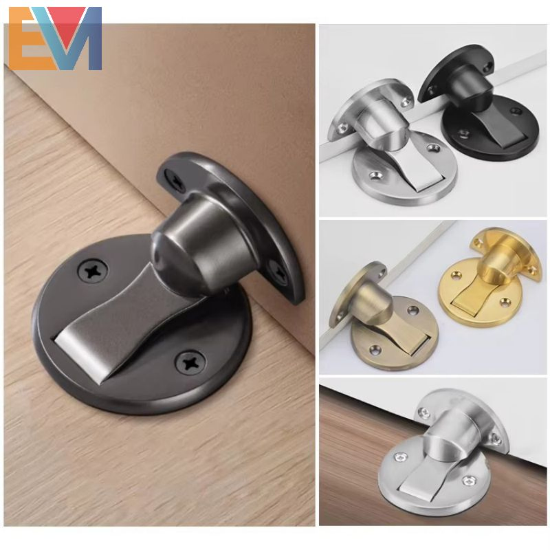 Modern Stainless Steel Magnetic Door Stopper Hidden Toilet Glass Door Stop Furniture Hardware for Hotels