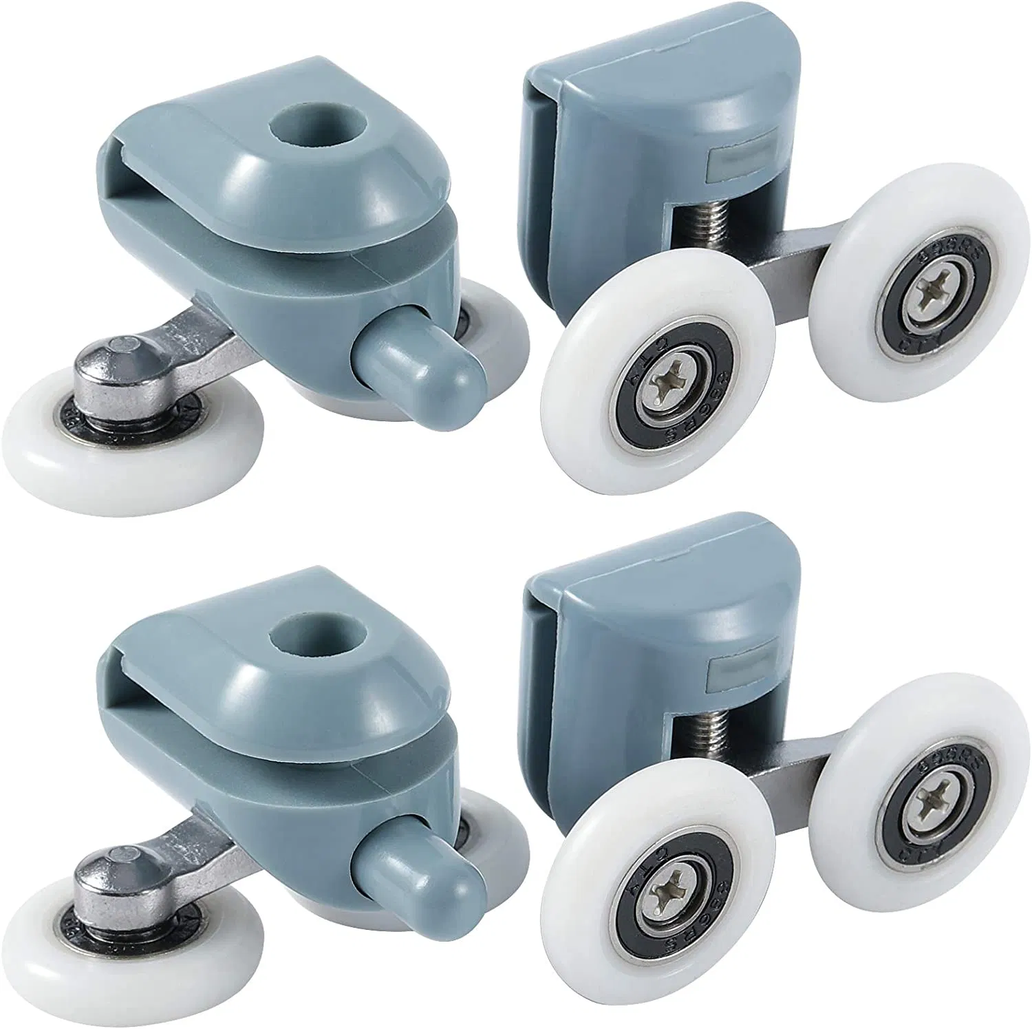 Double Wheel Low Noise Shower Door Rollers Easy Clean Door Roller Shower Cabinet Bathroom Pulleys Rollers