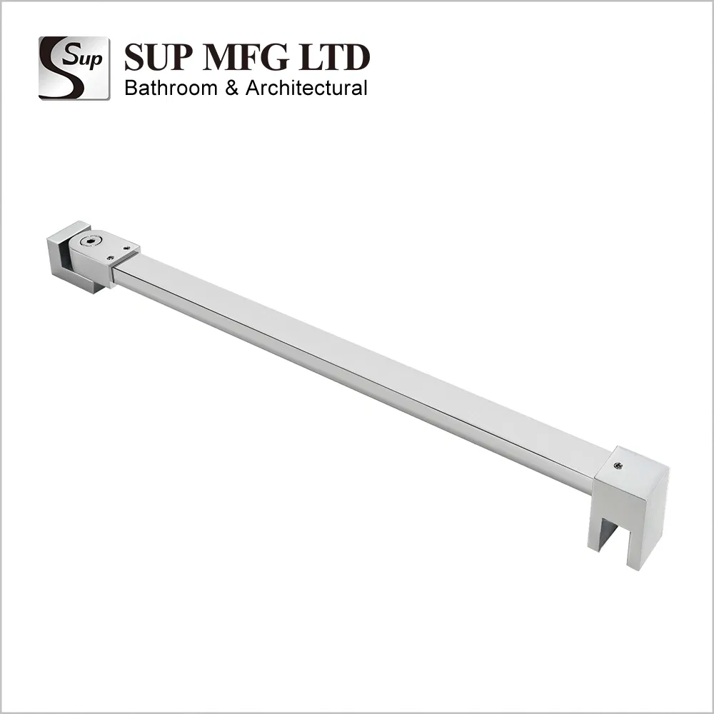 10X20mm Frameless Glass Door Fixing Bracket Hardware Brass Rectangular Support Bar