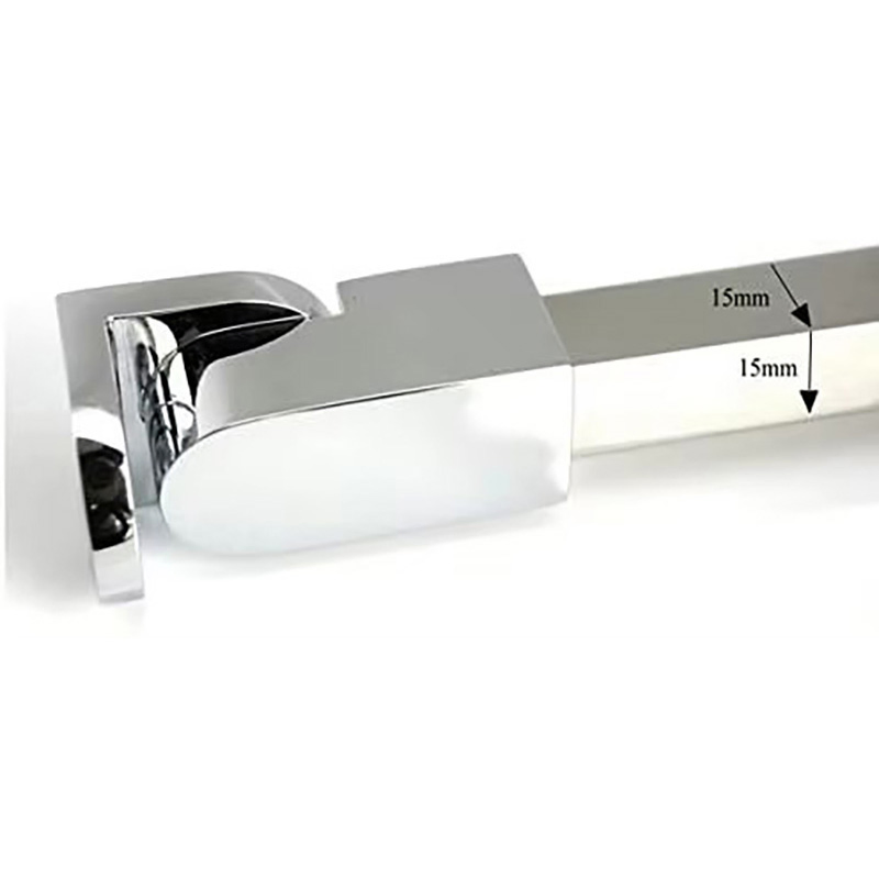 800mm Chrome Stainless Steel Frameless Shower Door Fixed Panel Wall-to-Glass Support Bar for 1/4" to 3/8" Thick Glass