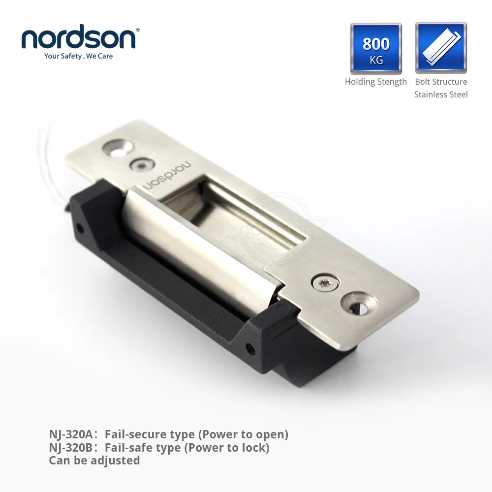 Fail-Secure / Fail-Safe 12VDC Stainless Steel Narrow Mouth ANSI Stainless Steel Door Lock