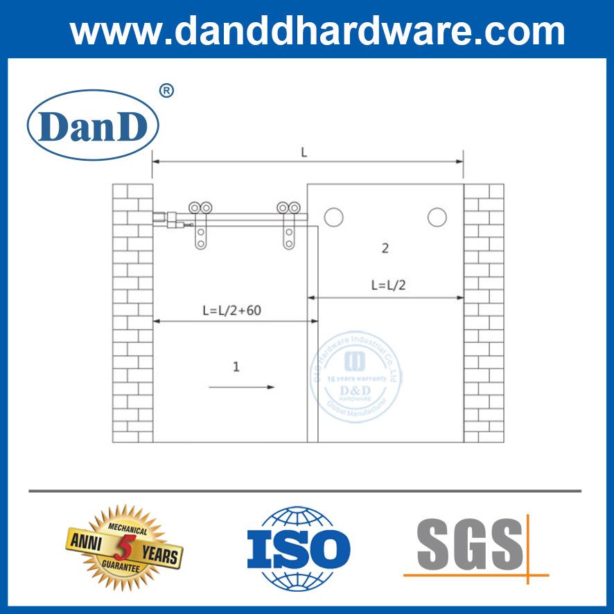 OEM Stainless Steel Glass Sliding Door Accessories Tube Support Bars