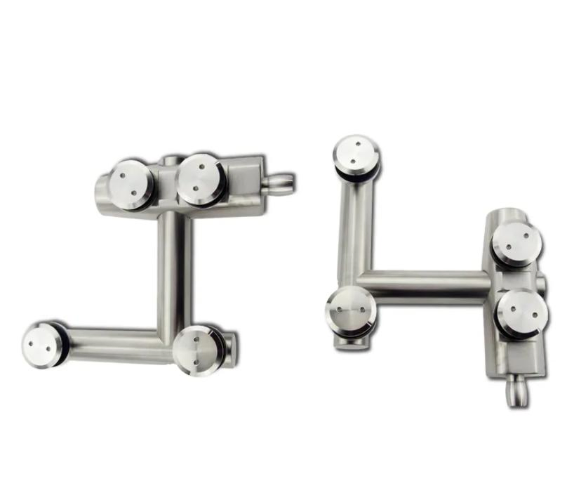 Stainless Steel 304 T-Type Curved Top Glass Door Pivot