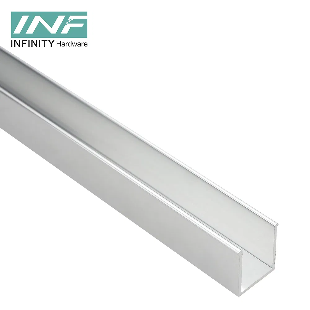 Made in China Heavy Duty Sliding Door Top Track Channel Aluminum Shower Glass Door Stainless Steel Top Track
