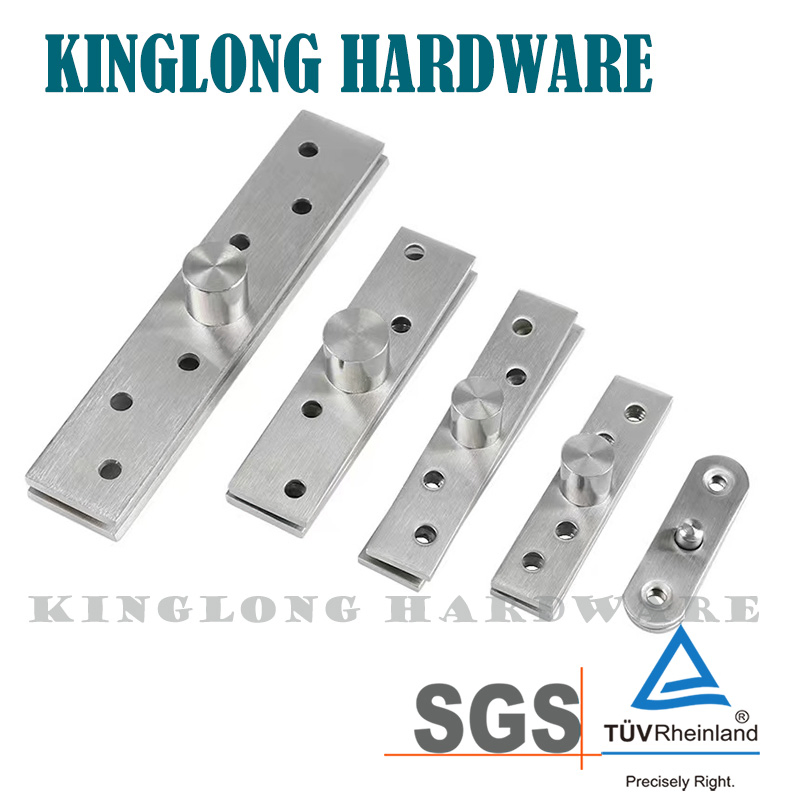 Stainless Steel Glass Door Pivot Systems Patch Fitting Glass Wooden Swing Door Floor Spring Core Pivot