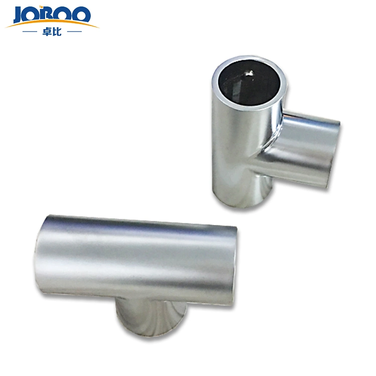 Frameless Shower Room T Shape Pipe to Pipe Glass Door Hardware Fixting Connector