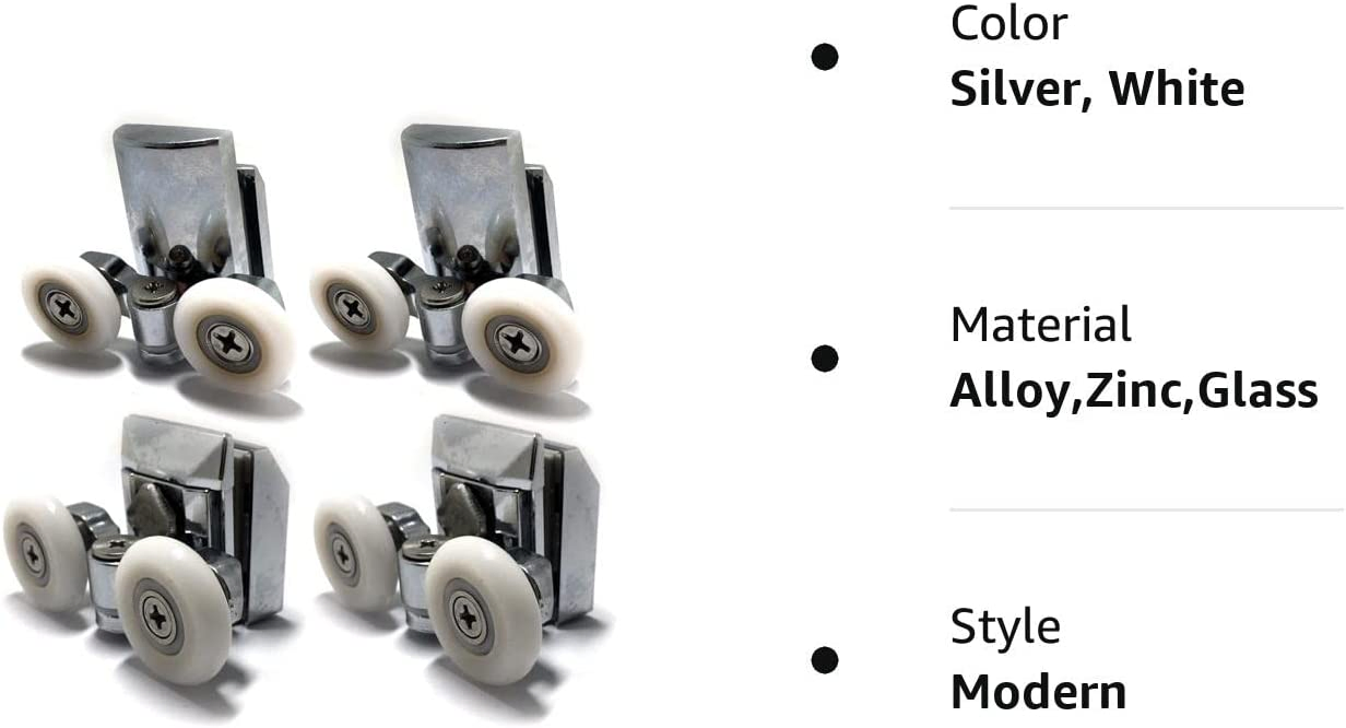 Free Sample Zinc Alloy Glass Shower Door Runners 23mm Twin Shower Door Rollers