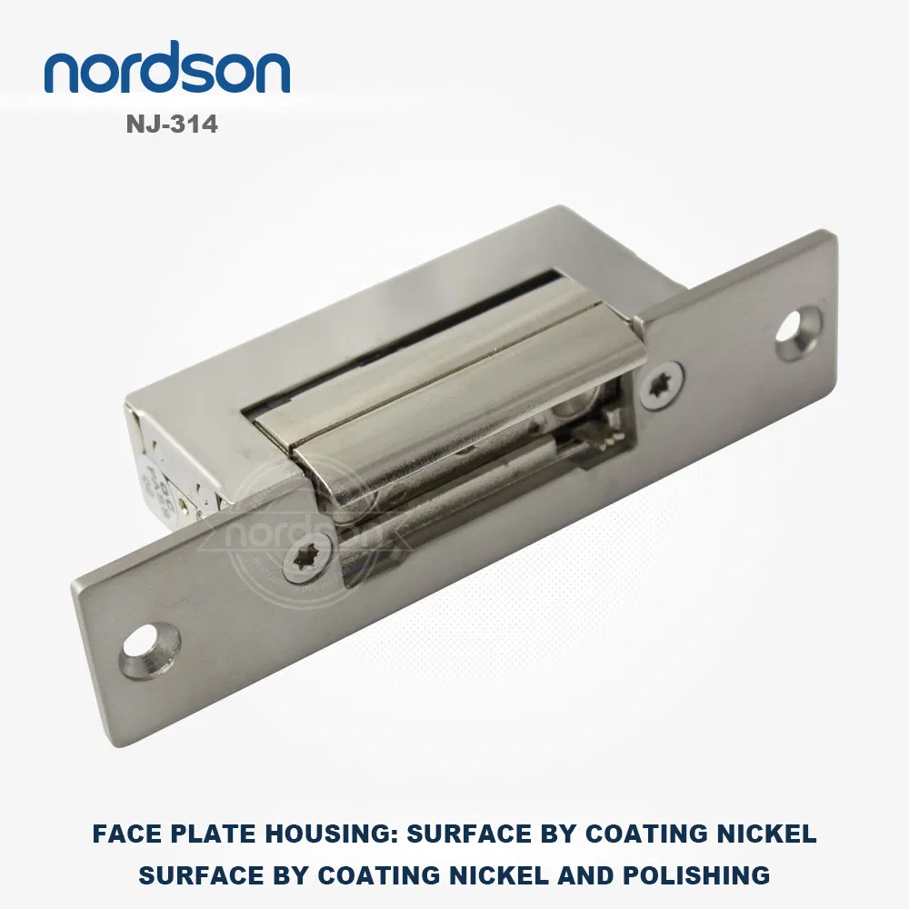 Adjustable Lock-Tongue Security European Standard Glass Door Electric Strike Plate Lock with Signal