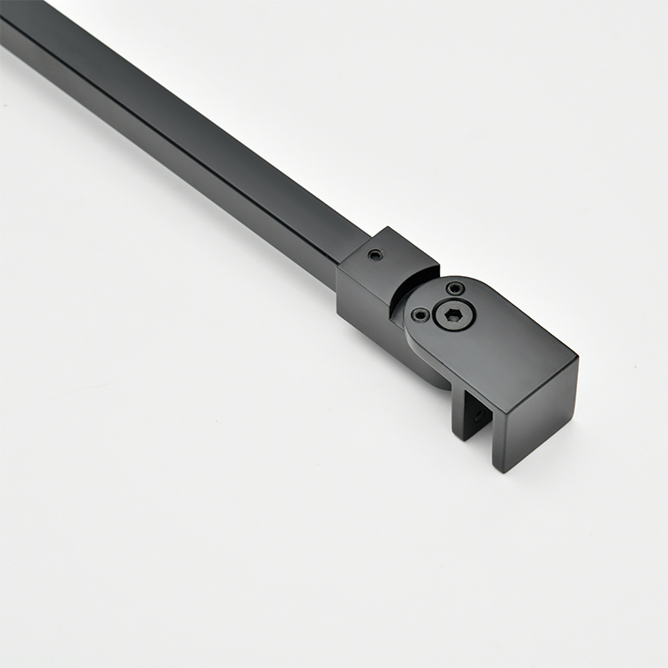 Sanipro Black Color Stainless Steel Shower Room Accessories Bathroom Partition Bar Glass Door Fixed Support Bar