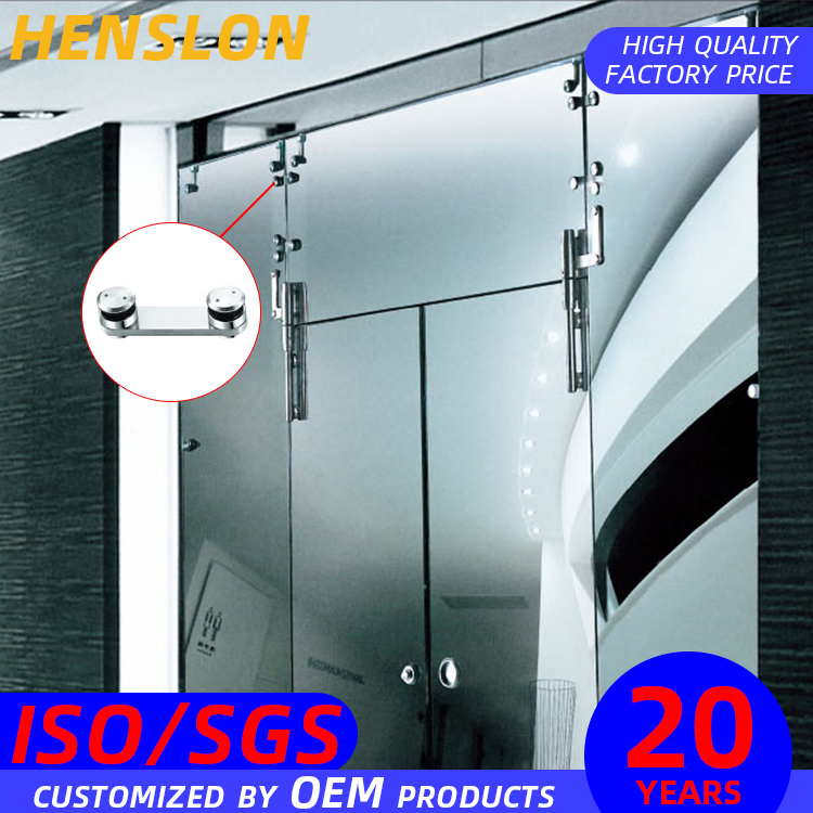 8-12mm CNC Fixed Point Clip Holder Stainless Steel Glass Swing Door Top Bottom Pivot Pole