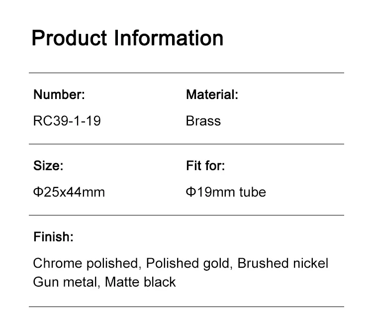 19mm Brass Round Tube Connector View 3