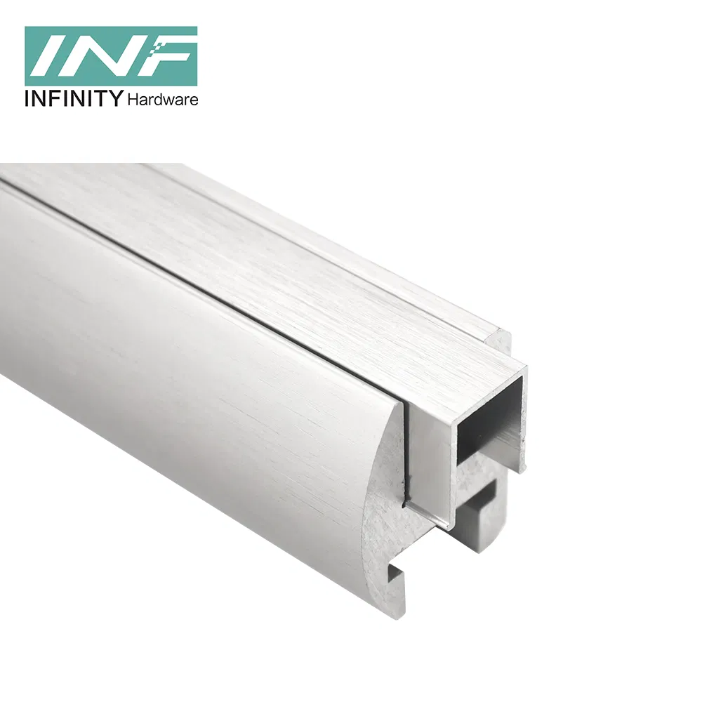 Brass Hardware High Quality Aluminum Heavy Duty Closet Glass Sliding Door Gate Guide Rail Sliding Door Track