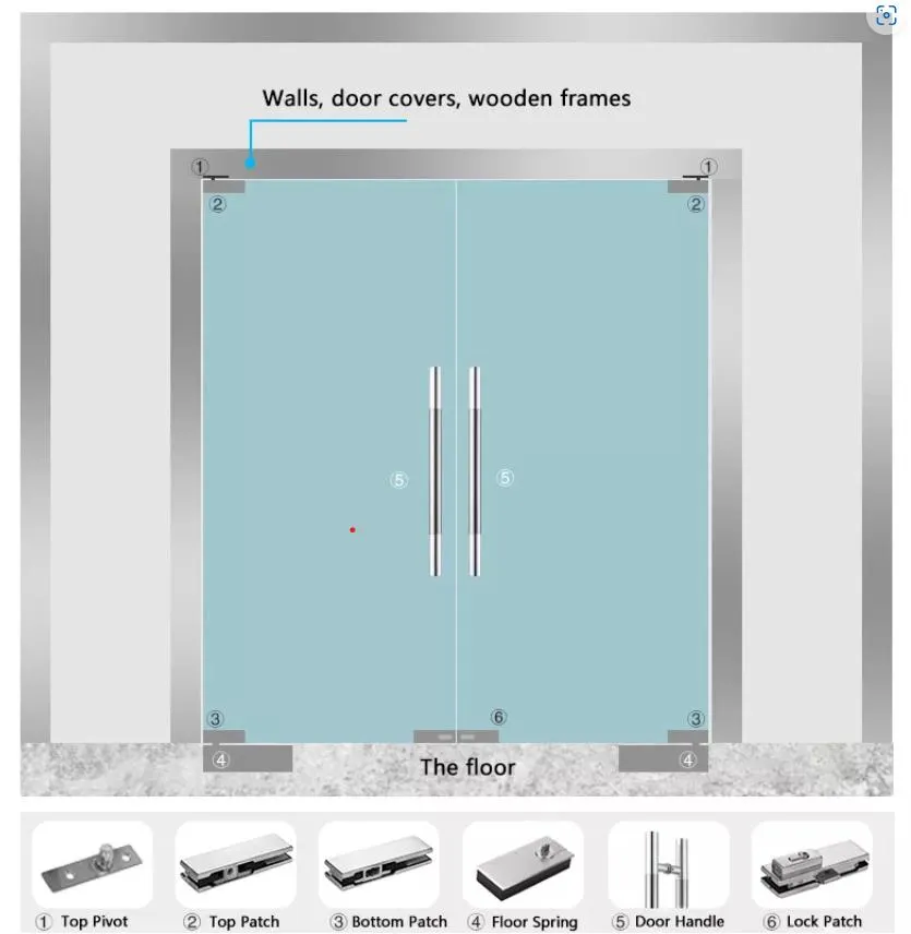Glass Door Accessories Top Pivot