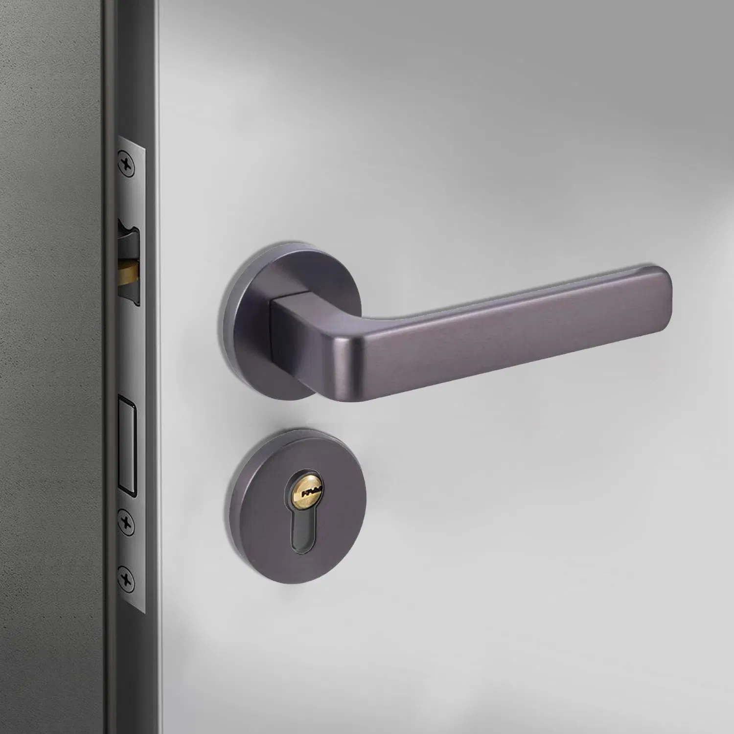 Door Hardware White Lock Hardware High Quality Zinc Alloy Door Handle Glass Door Lock