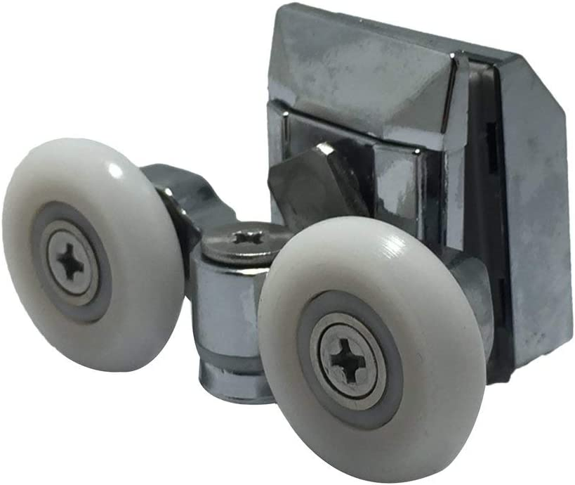 Free Sample Zinc Alloy Glass Shower Door Runners 23mm Twin Shower Door Rollers