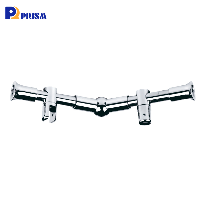 Glass Doorpipe Connector Clamp Glass Fixing Rod Wall Bracket Support Brace Shower Door Frameless Shower Stabilizer Bar