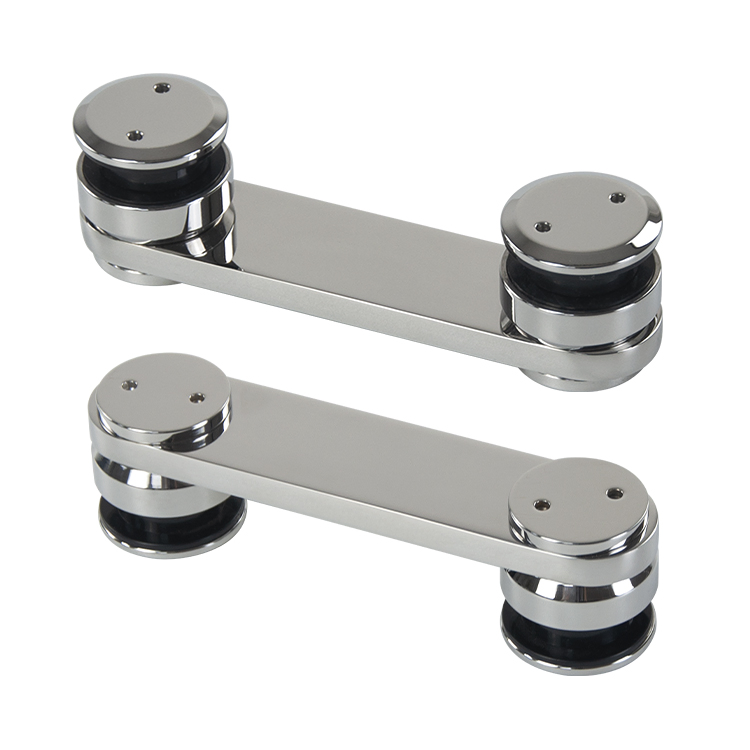 8-12mm CNC Fixed Point Clip Holder Stainless Steel Glass Swing Door Top Bottom Pivot Pole