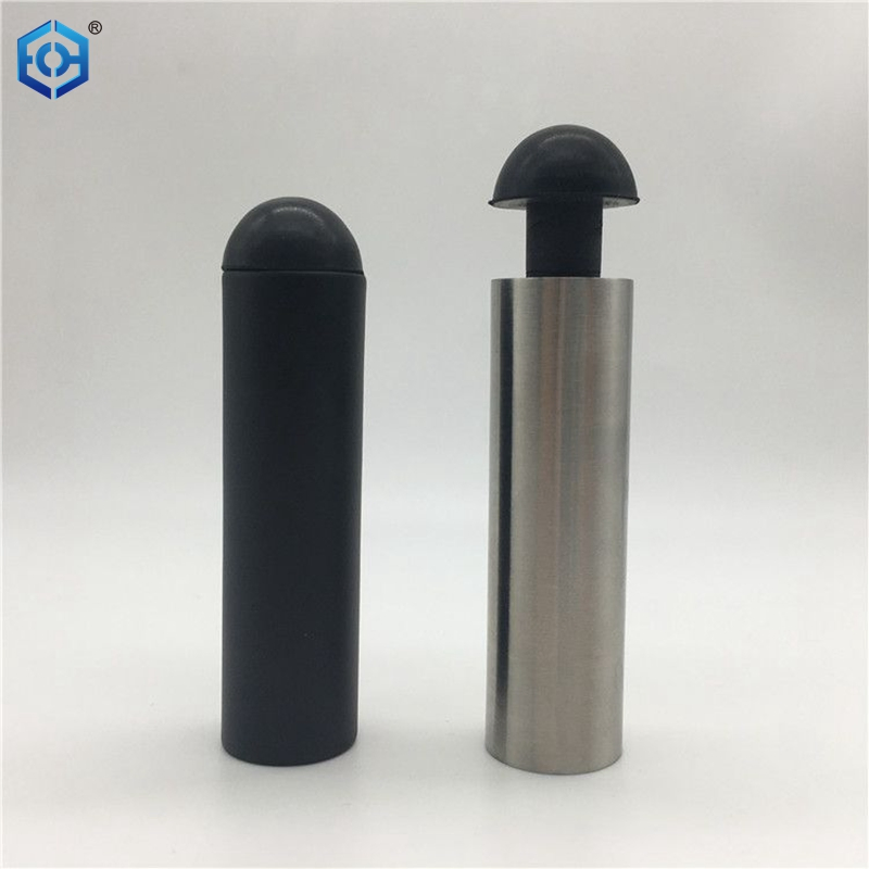 Black or SSS Construction Heavy Duty Bedroom Floor Mounted Glass Door Stopper