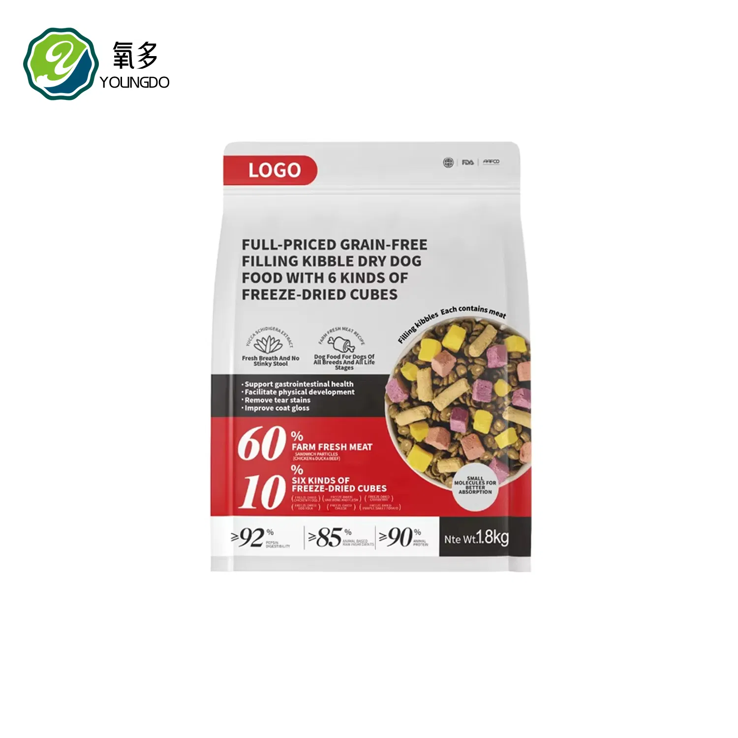 Wholesale Pet Food Factory Custom Safety Beef Meat Palatability Delicious Dog Food Pet Food