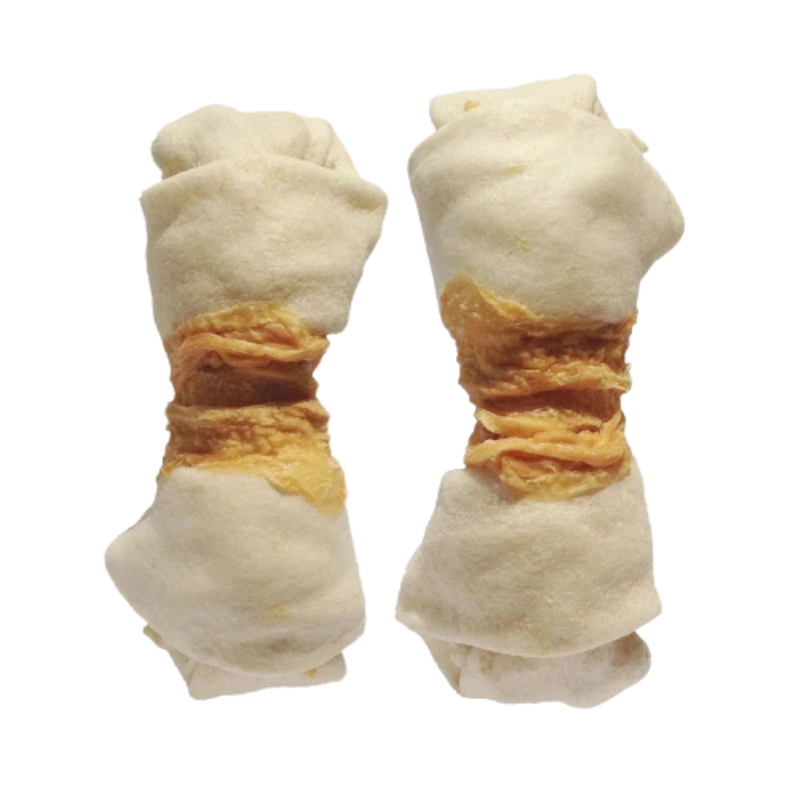 Natural Duck Chicken Wrapped Dog Treats Rawhide Braid/Twist