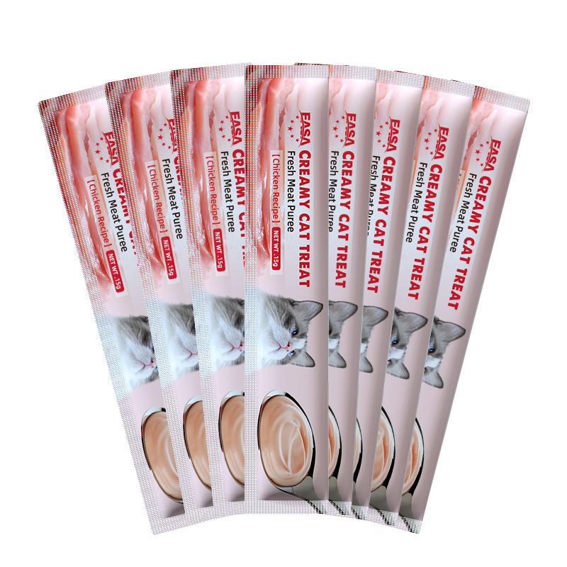 Wet Cat Food Premium Moisture Hydrating Pet Food Grain Free Creamy Cat Treat Puree Topper 15g Protein Rich Interactive Snack