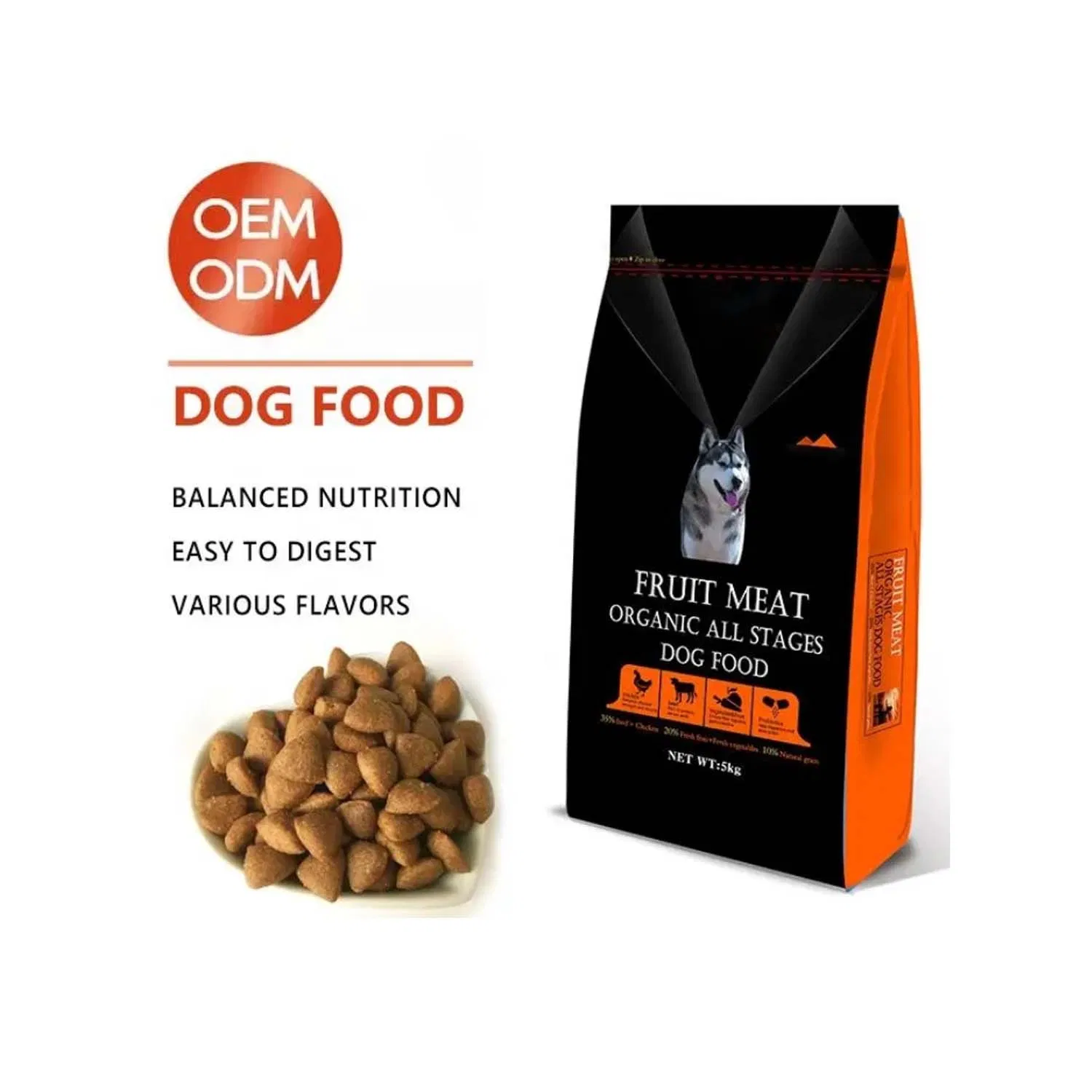 Factory Wholesale 1.5kg All Period Dog Food Pet Food