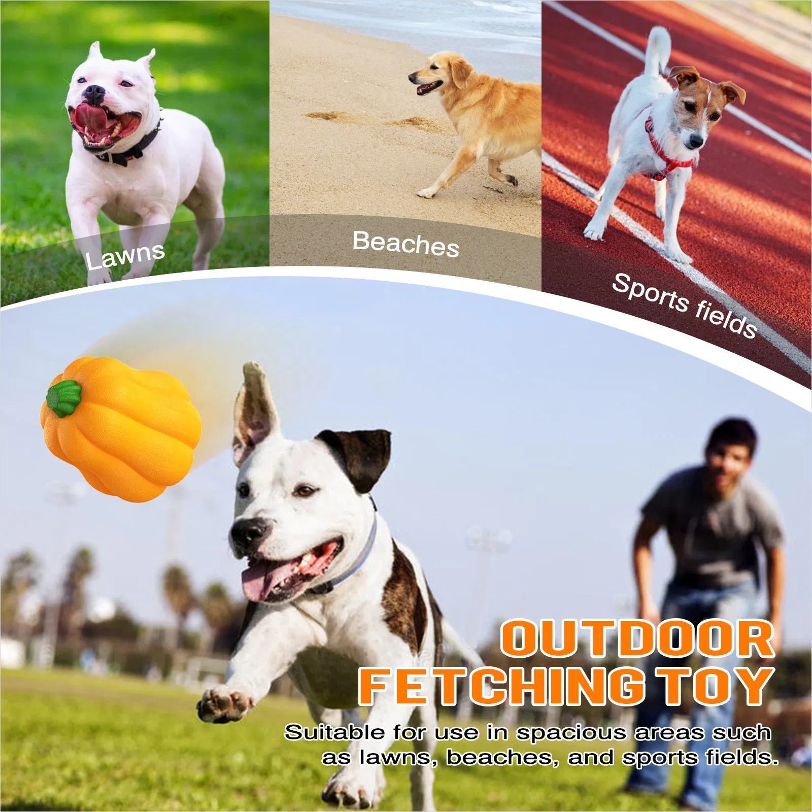 Durable Pumpkin Chew Toy for Happy Dogs' Dental Health
