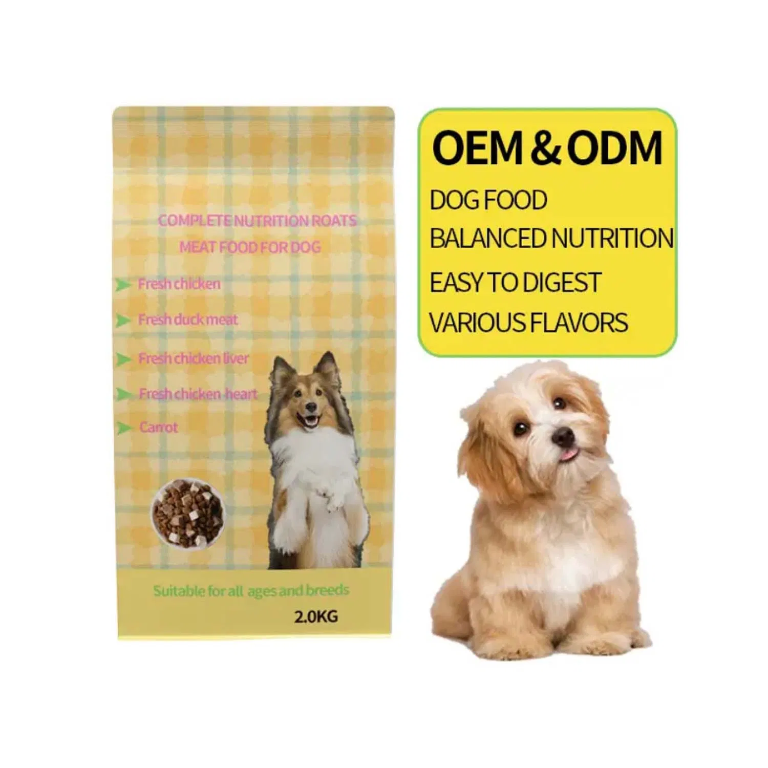 OEM Dog Food Wholesale Direct Sales Price Organic Healthy and Delicious Dry Dog Food Pet Food