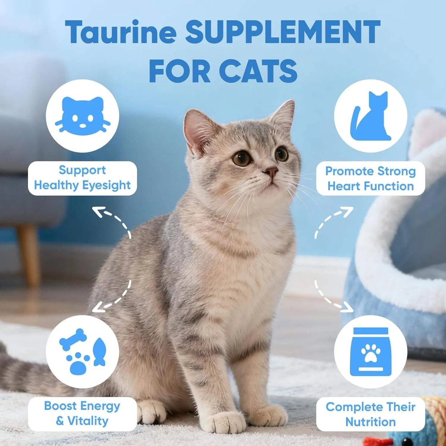 OEM/ODM Taurine Powder for Cat Food Grain Free Cardiac &amp; Immune Support Pet Food