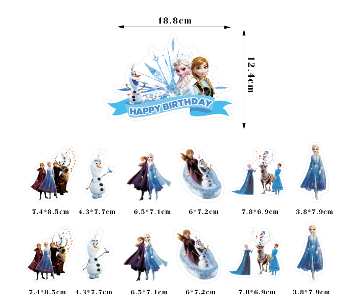 Ice and Snow Fantasy Love Lsaanna Birthday Cake Decorative Card