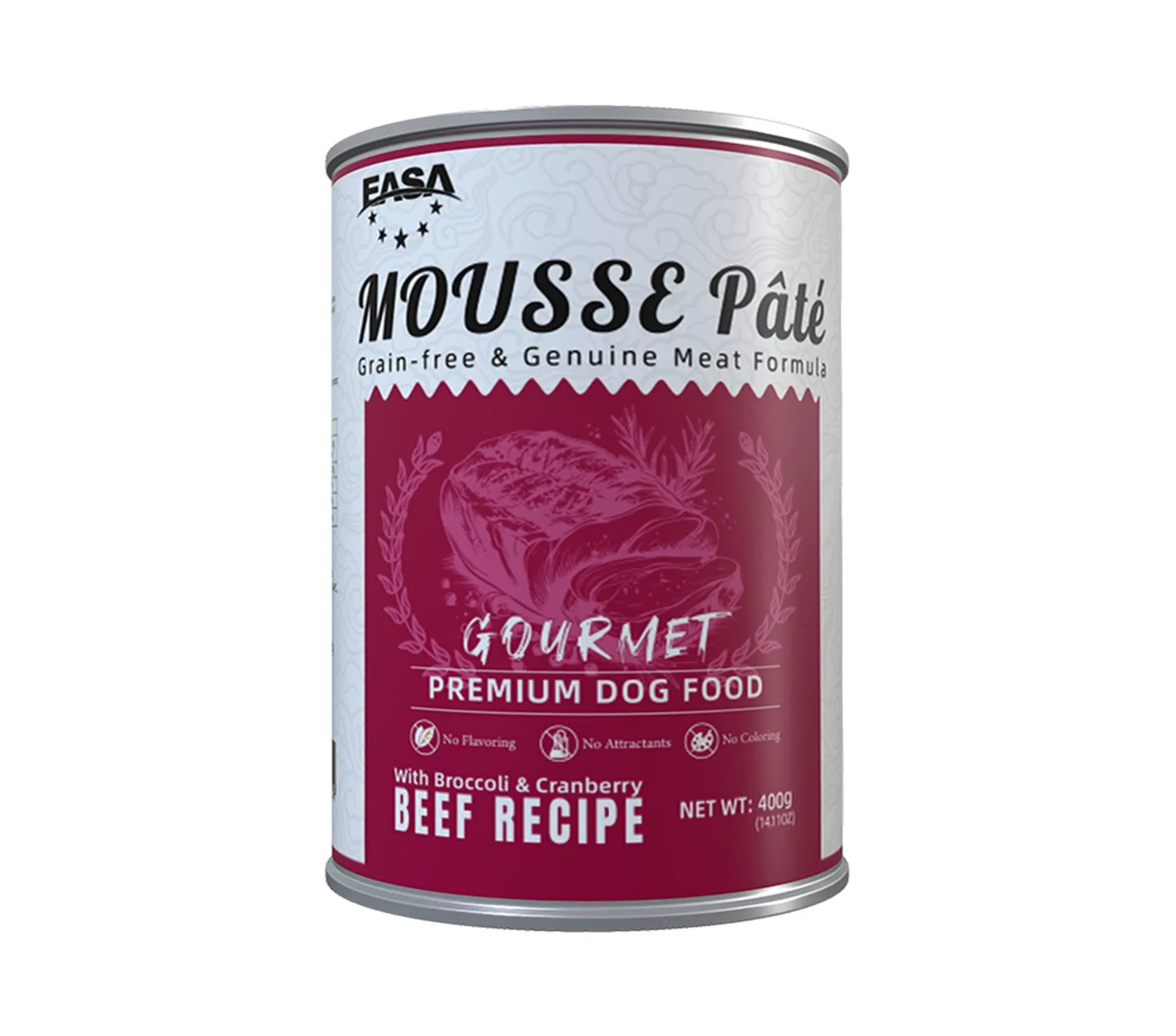 Wet Dog Puppy Food Canned Staple Mousse Pate Wholesome Organic Natural Meaty Ingredient Food/Entree/Diet/Meal/Stew 400g