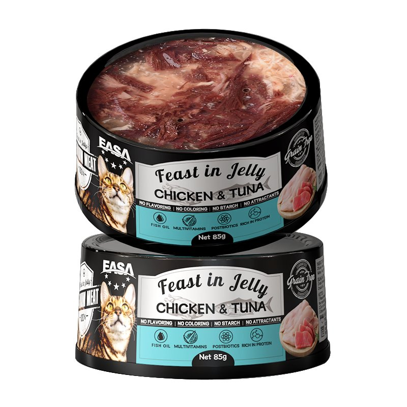 Custom OEM ODM Factory Direct Sale Hypoallergenic Fresh Meat Tuna Chicken Premium 85g Pet Cat Food