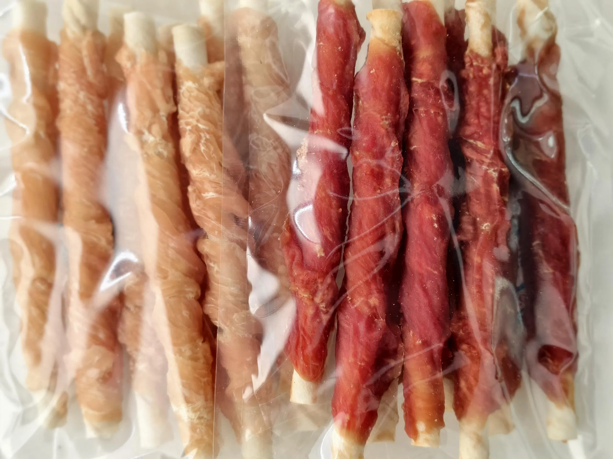 Superior Quality Dog Treats Chicken Wraps Bleached Rawhide Twist 5 Inch