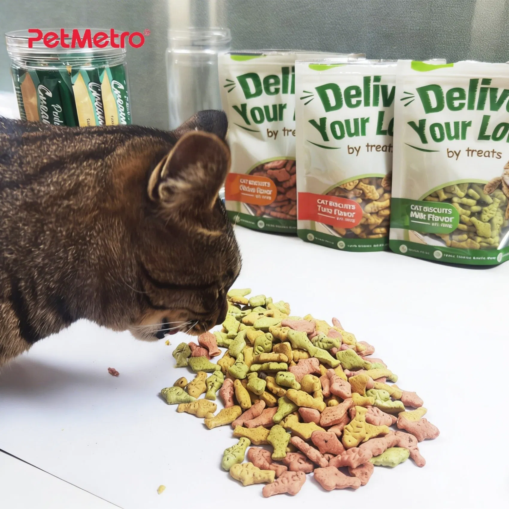 Tuna Formula 100g Crunchy Fish Shaped Catnip Infused Snack Ideal for Distribution Tuna Cat Snacks