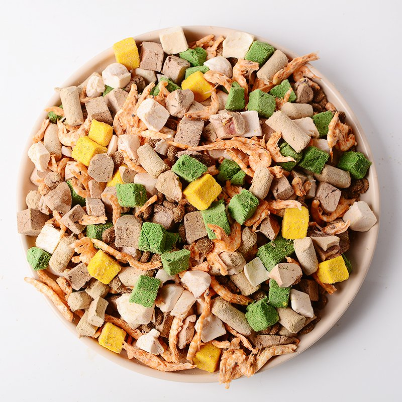 OEM Pet Treat Fresh Meat High-Protein Low Fat Cat Food Add Chicken Beef Egg Yolk Freeze-Dried Grain-Free Formula Pet Food Dry