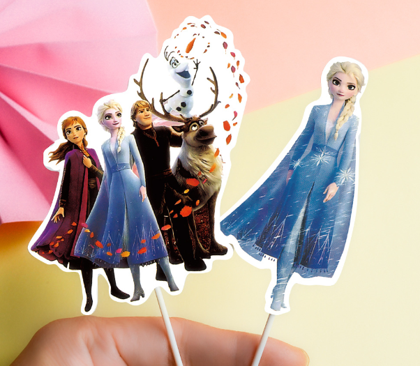 Ice and Snow Fantasy Love Lsaanna Birthday Cake Decorative Card