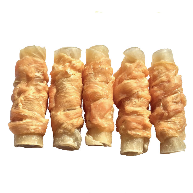 OEM/ODM Pet Food Chicken Wraps Rawhide and Tripe Stick Dog Chew
