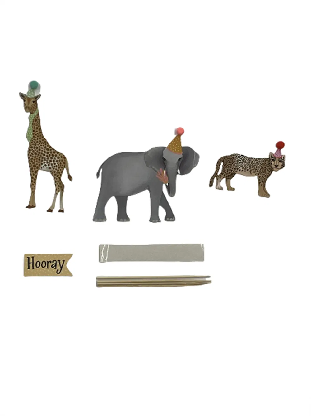 Cake Topper -Jungle Animals for Theme Baby and Kids Birthday Party Decorations